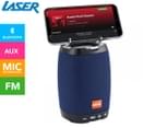Laser Mini Wireless Bluetooth Speaker w/ Phone Holder - Blue 1