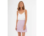 Calli Women's Isla Layered Mini Skirt - Lilac