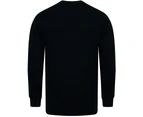Henbury Mens V Neck Button Fine Knit Cardigan (Black) - RW661