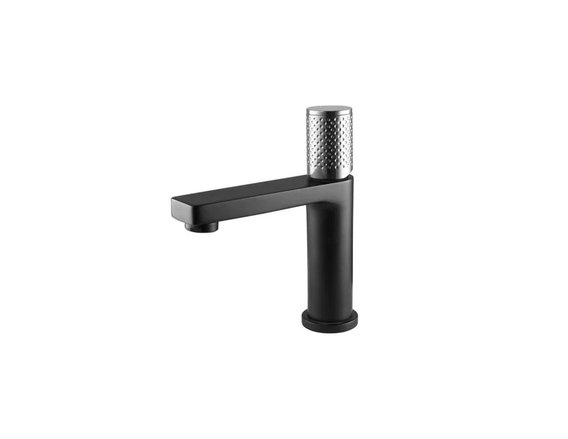 The Gabe Basin Mixer Black with Chrome Handle