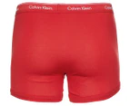 Calvin Klein Men's Cotton Classics Trunk 3-Pack - Mood Indigo/Red Heat/Grey Heather