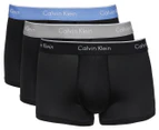Calvin Klein Men's Microfibre Low Rise Trunk 3-Pack - Black