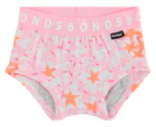 Bonds Baby Oopsy Tail Underwear 2-Pack - Grey Stripe/Pink Star