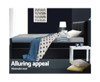 Artiss King Single Size Bed Frame Base Mattress Trundle Leather Wooden Black