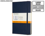 Moleskine Classic Large Ruled Hard Cover Notebook - Hydrangea Blue