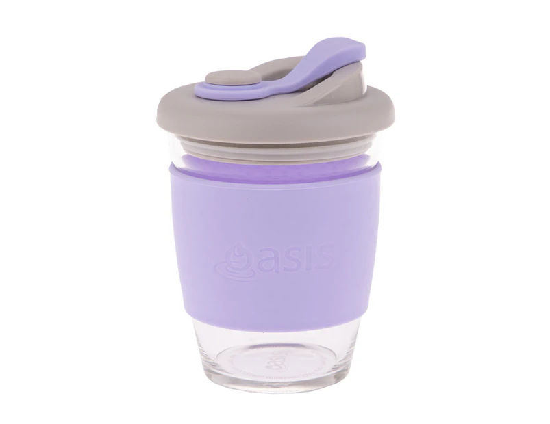 Glass Reusable Coffee Cup - Lilac - Purple