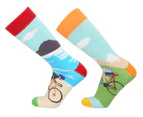 Odd Socks Men's One Size On Your Bike Crew Socks 6-Pack - Multi