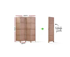 Artiss 4 Panel Room Divider Screen 163x170cm Woven Natural