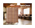 Artiss 4 Panel Room Divider Screen 163x170cm Woven Natural