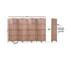 Artiss 8 Panel Room Divider Screen Privacy Rattan Timber Foldable Dividers Stand Hand Woven