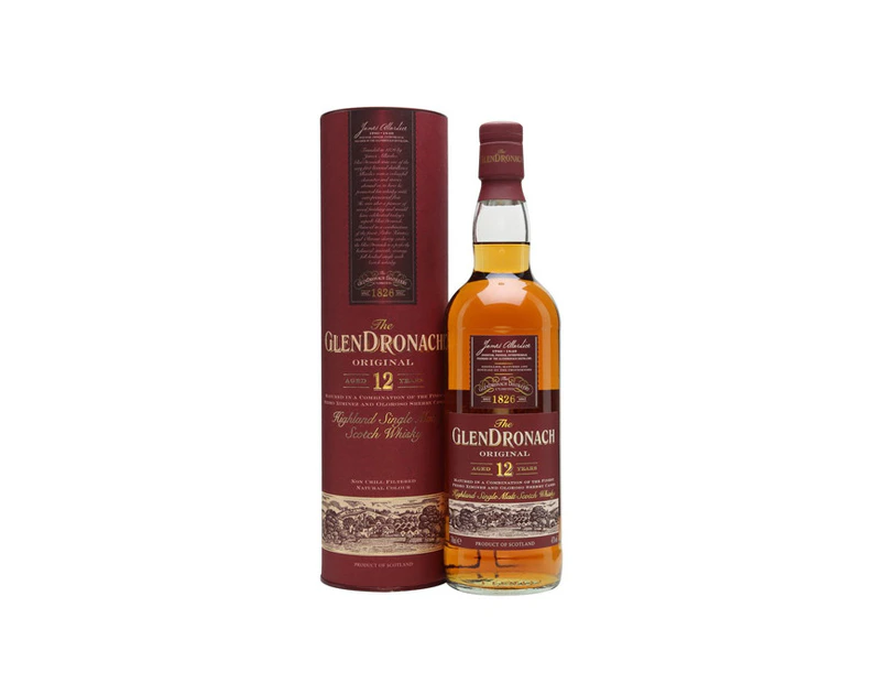 GlenDronach Original 12 Year Old Single Malt Scotch Whiskey 700mL @ 43% abv