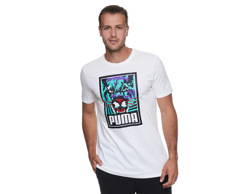 Puma Men's Claw Pack Tee / T-Shirt / Tshirt - Puma White