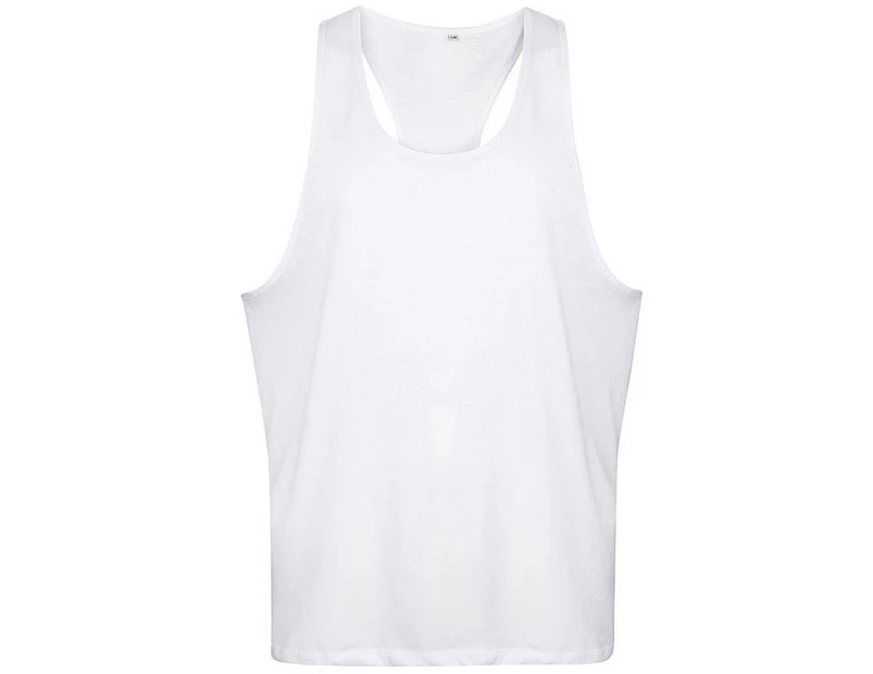 Tanx Mens Vest Sleeveless Vest Top / Muscle Vest (Pack of 2) (White) - RW6951