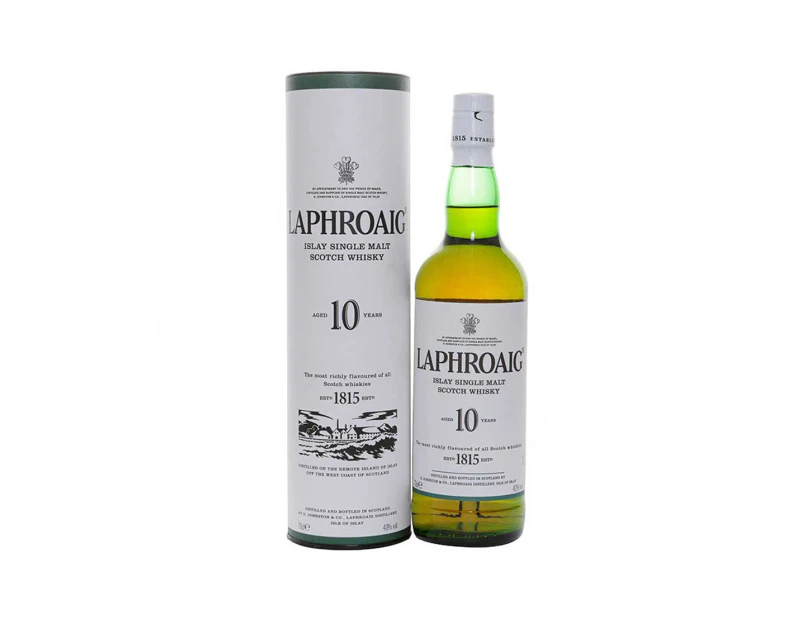 Laphroaig 10 Year Old Single Malt Scotch Whisky 700ml @ 40% abv