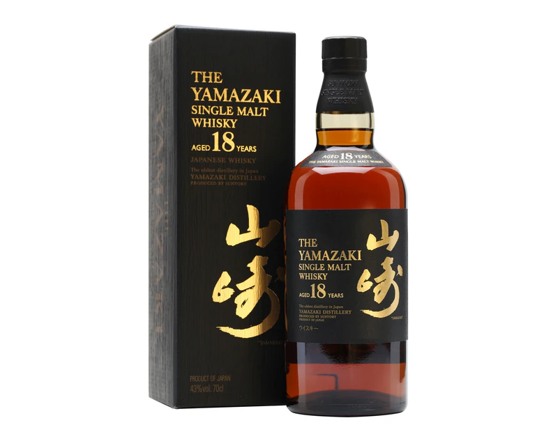 Yamazaki 18 Year Old Single Malt Japanese Whisky 700ml @ 43 % abv