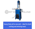 Meat Cutting Band Saw 10" With Meat Mincer Bandsaw Slicer Grinder