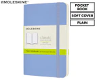 Moleskine Classic Pocket Plain Soft Cover Notebook - Hydrangea Blue