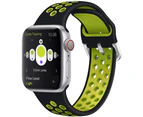 FLEXII GRAVITY Sport Silicone Band for Apple Watch Series SE/6/5/4/3/2 (44/42MM) - Black/Yellow