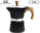 Coffee Culture 3-Cup Percolator Coffee Maker - Black