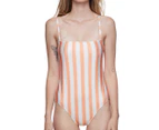 Afends Women's Rita One Piece Swimsuit - Copper Tan Stripe