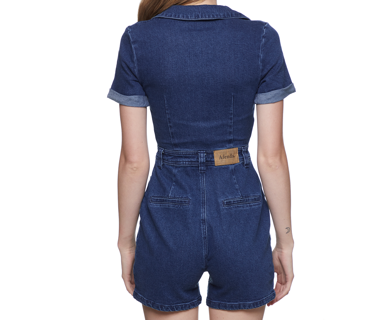 afends gigi denim jumpsuit