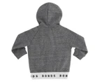 Bonds Kids' Logo Fleece Hoodie - Grey Black Marle