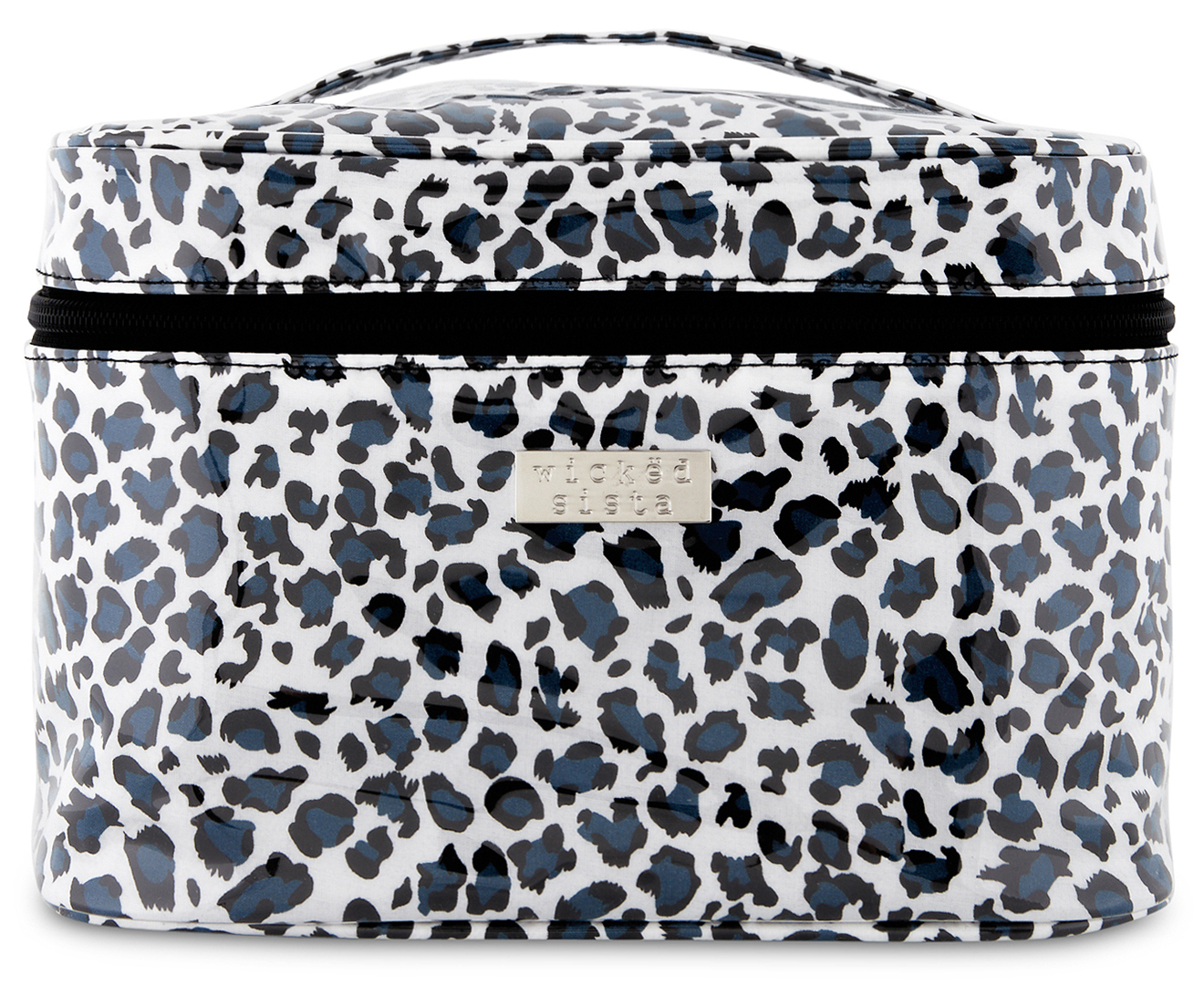 Wicked Sista Small Beauty Case - Untamed White/Navy Leopard | Catch.co.nz