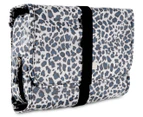 Wicked Sista Fold Out Toiletries Bag w/ Hook - Untamed White/Navy Leopard
