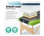Zenses 70CM Wooden Portable Massage Table 3 Fold Beauty Therapy Bed Waxing Green 7