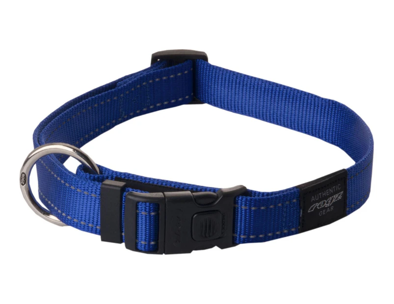 Rogz Utility Classic Extra Large Dog Collar - Blue