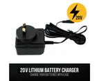 Lightweight 20V Cordless Leaf Blower Kit 1.5Ah Li-Ion Battery Charger 6 Speed Lawn Yard Garden Tool