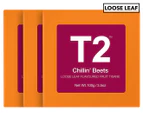 3 x T2 Chillin' Beets Loose Leaf Tea Gift Cube 100g