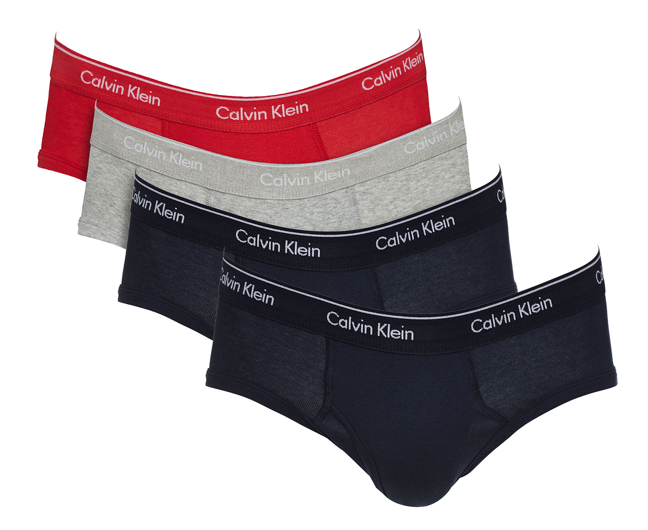 Calvin Klein Men's Cotton Classics Low Rise Hip Briefs 4-Pack ...