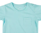 Bonds Baby Boys' Aussie Cotton Tee / T-Shirt / Tshirt - Cotton Unreal Aqua