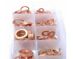200Pcs 9 Sizes Engine Oil Copper O-Ring Seal Washer Assortment
