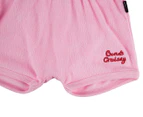 Bonds Baby Girls' Cruisy Terry Shorts - Gumball Pink