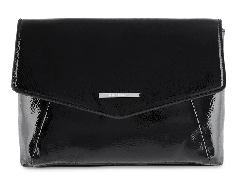 Tony Bianco Hugo Clutch Handbag - Black Patent
