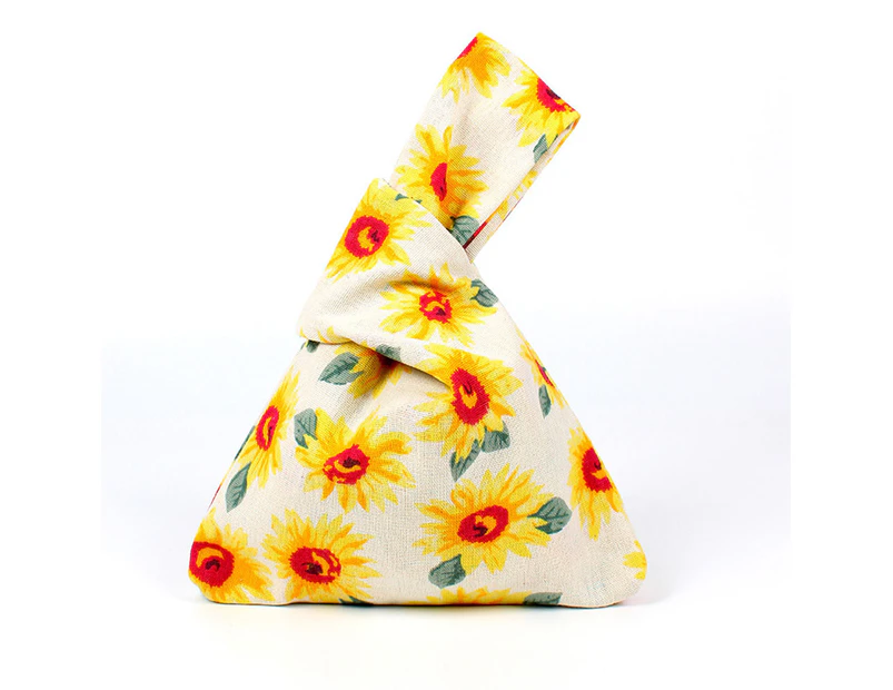 Women's Cotton Flower Knot Bag Wallet - Yellow