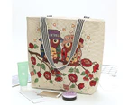 Women's Handbag Canvas Owl Tote Bag
