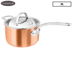 Chasseur 20cm Copper Triply Saucepan w/ Lid