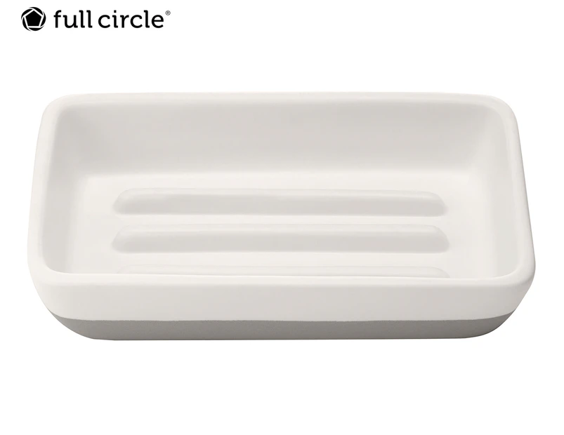 Full Circle 13.5x8.5cm Soap Dish - White