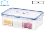 Lock & Lock 3-Compartment Seasoning Container w/ Spoons - Clear/Blue