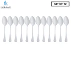 Set of 12 Tablekraft Elite Table Spoons - Silver