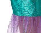 Disney Girls' The Little Mermaid Princess Ariel Costume - Purple/Blue
