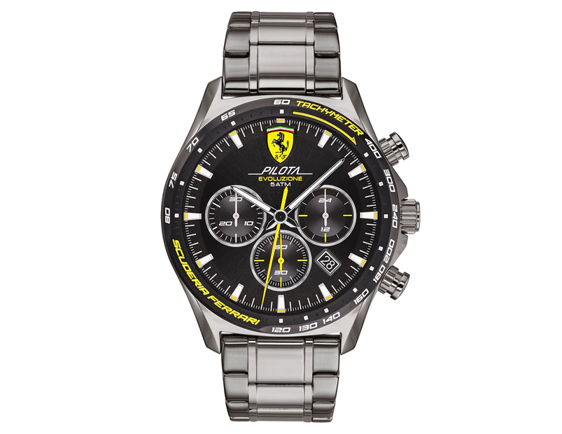 Ferrari Men's 44mm Pilota Evo Stainless Steel Watch - Black/Grey