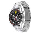 Ferrari 44mm Pilota Evo Stainless Steel Watch - Black/Silver