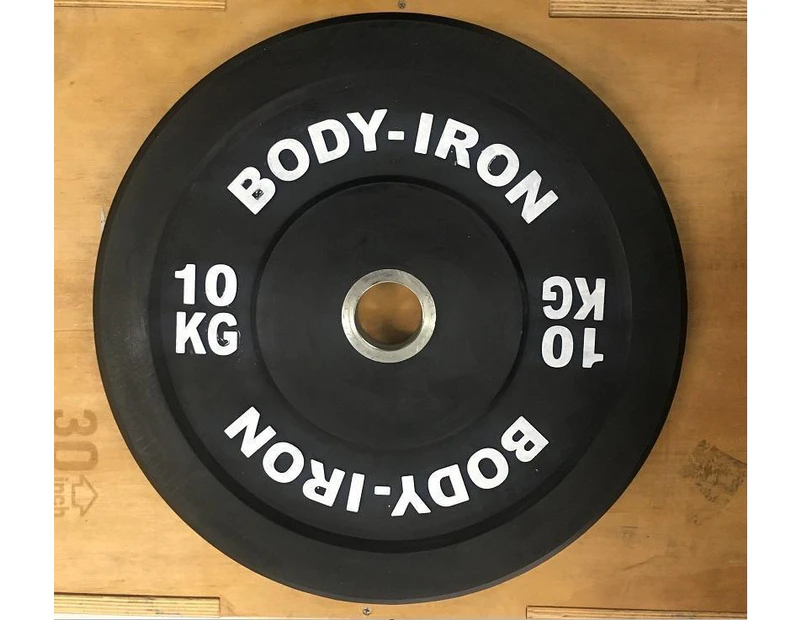 Body Iron 10 kg Pro Bumper Plate Black Pair