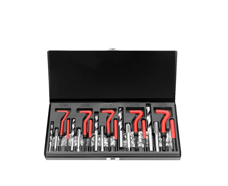 131-Piece SAE Imperial Helicoil Kit Thread Repair Set HSS Drill Tap Insert Case