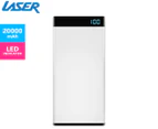 Laser 20000mAh Power Bank w/ 3-in-1 Cable & LED Display - White