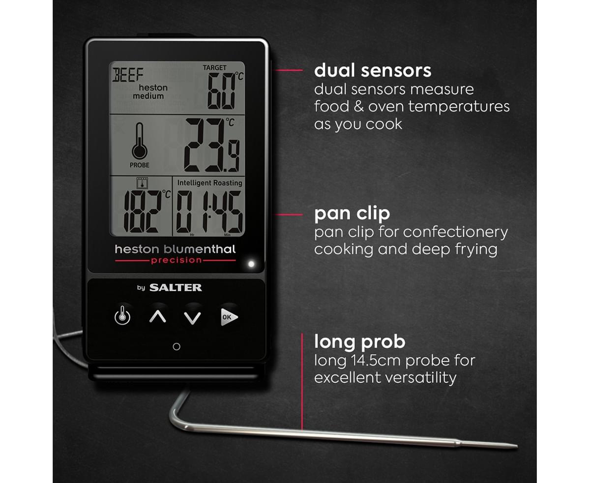 Silver Salter Stainless Steel Heston Blumenthal Precision Meat Thermometer